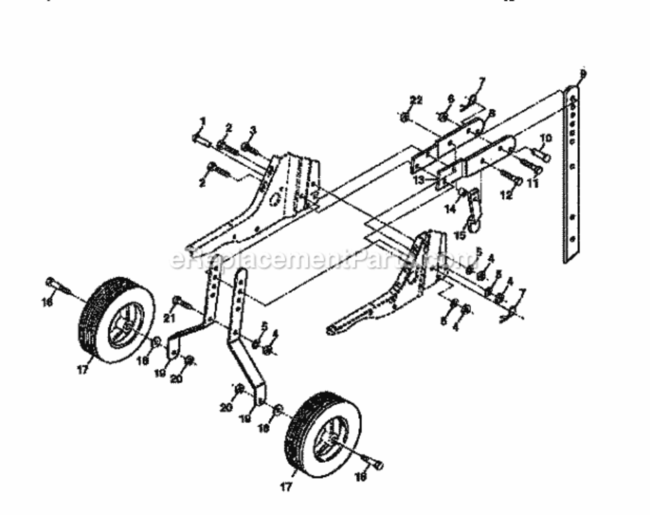 Page C Diagram and Parts List for 917295451  Craftsman Tiller