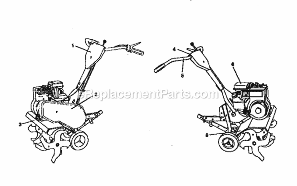 Page F Diagram and Parts List for 917295451  Craftsman Tiller