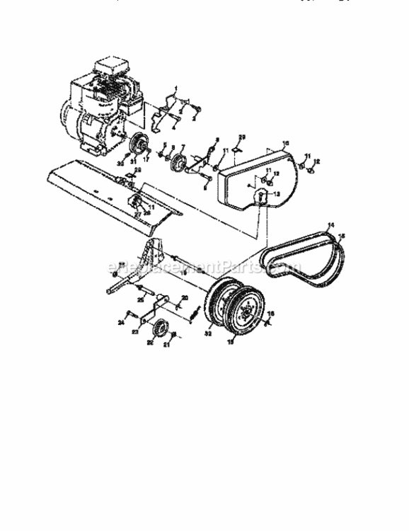 Page B Diagram and Parts List for 917295460  Craftsman Tiller