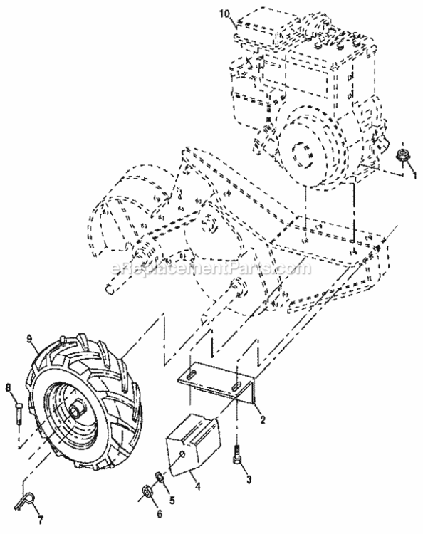 Page C Diagram and Parts List for 917295550  Craftsman Tiller