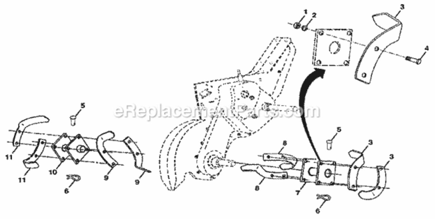 Page F Diagram and Parts List for 917295550  Craftsman Tiller