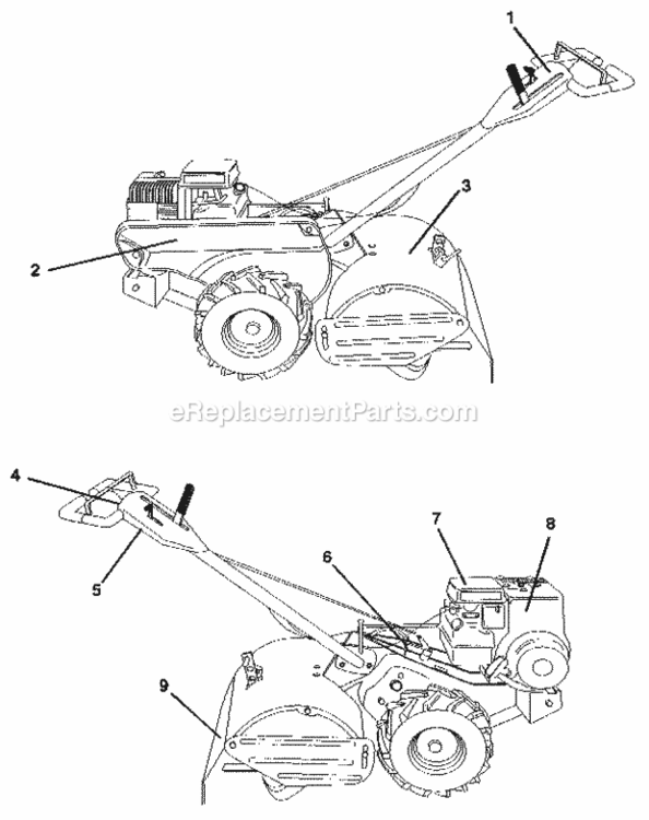 Page G Diagram and Parts List for 917295550  Craftsman Tiller