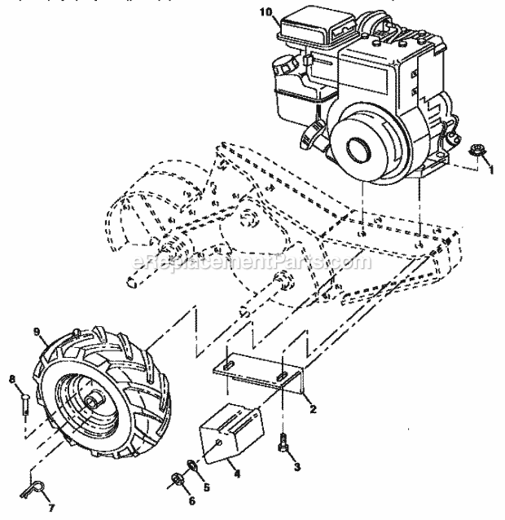 Page C Diagram and Parts List for 917295551  Craftsman Tiller