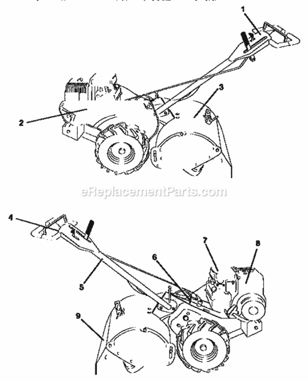 Page G Diagram and Parts List for 917295551  Craftsman Tiller
