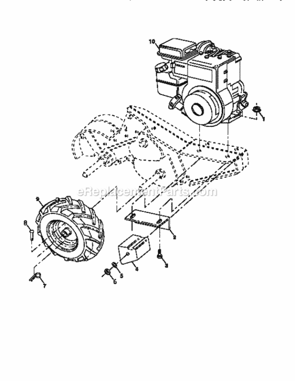 Page C Diagram and Parts List for 917295552  Craftsman Tiller