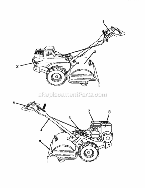 Page G Diagram and Parts List for 917295552  Craftsman Tiller