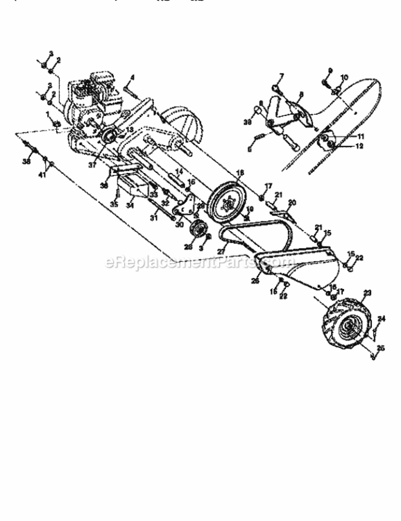 Page B Diagram and Parts List for 917295553  Craftsman Tiller
