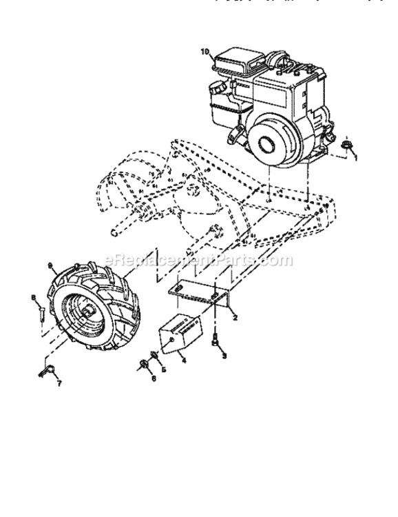Page C Diagram and Parts List for 917295553  Craftsman Tiller