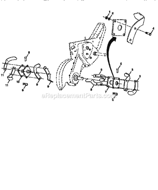 Page F Diagram and Parts List for 917295554  Craftsman Tiller
