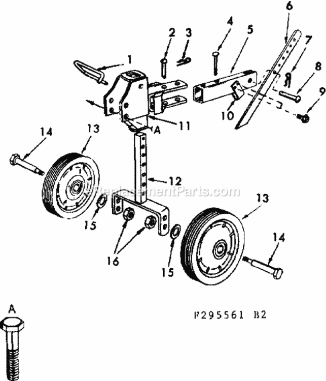 Page B Diagram and Parts List for 917295561  Craftsman Tiller
