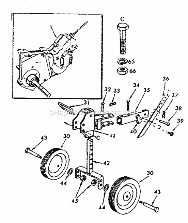 Page A Diagram and Parts List for 917295562  Craftsman Tiller