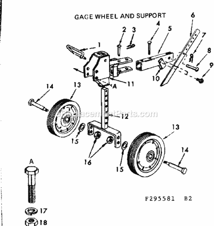 Page B Diagram and Parts List for 917295581  Craftsman Tiller