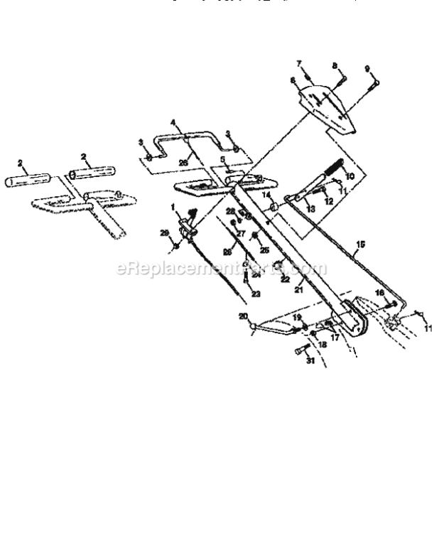Page A Diagram and Parts List for 917295660  Craftsman Tiller