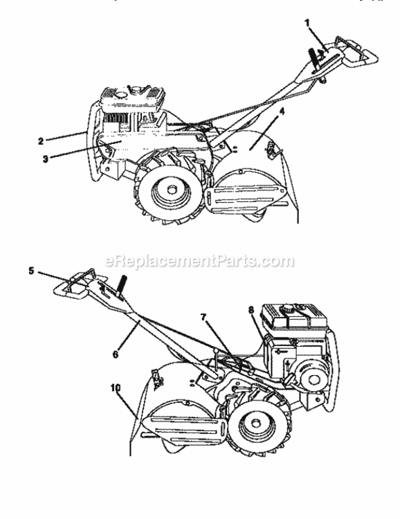 Page G Diagram and Parts List for 917295660  Craftsman Tiller