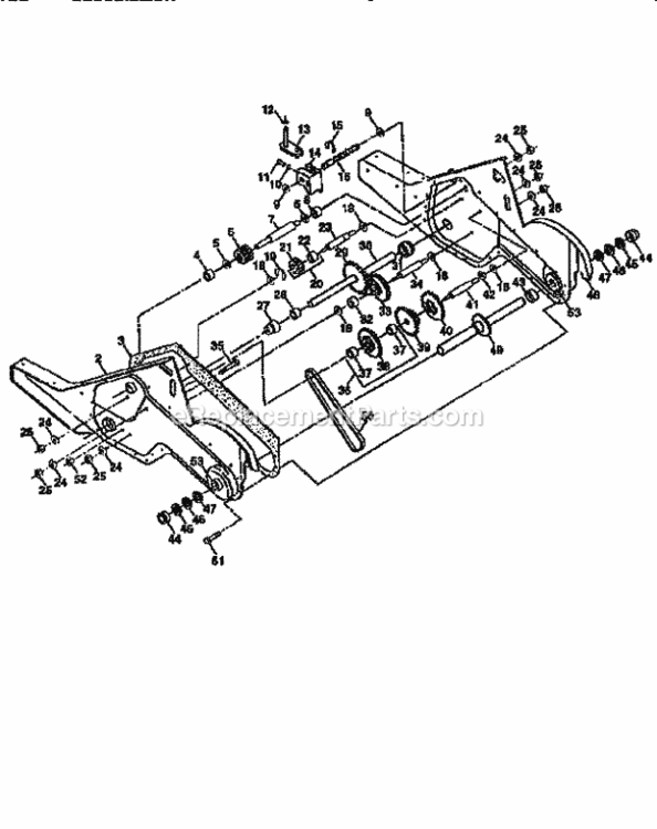 Page D Diagram and Parts List for 917295661  Craftsman Tiller