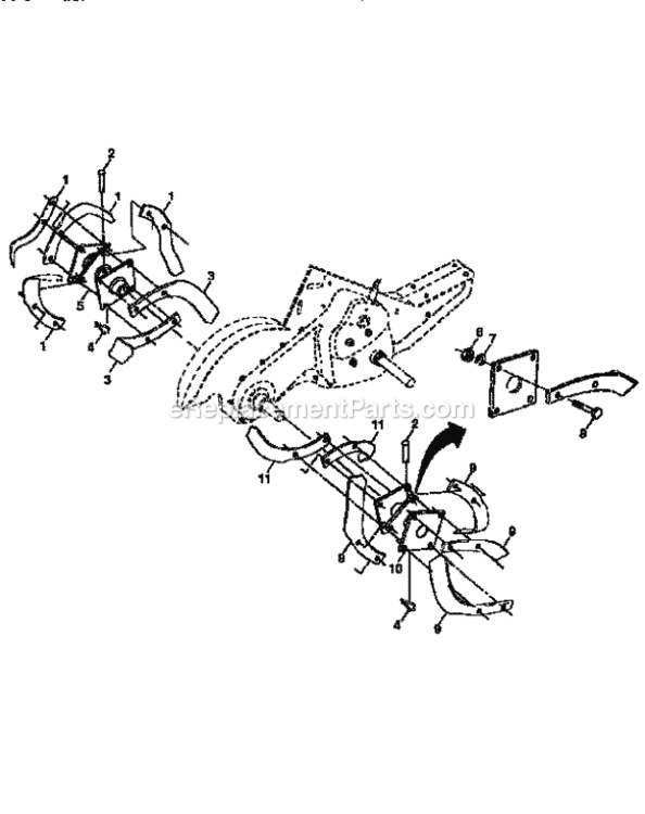 Page F Diagram and Parts List for 917295661  Craftsman Tiller