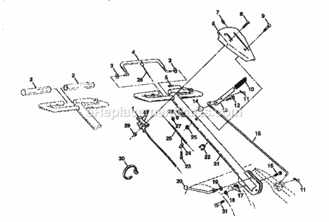 Page A Diagram and Parts List for 917295670  Craftsman Tiller