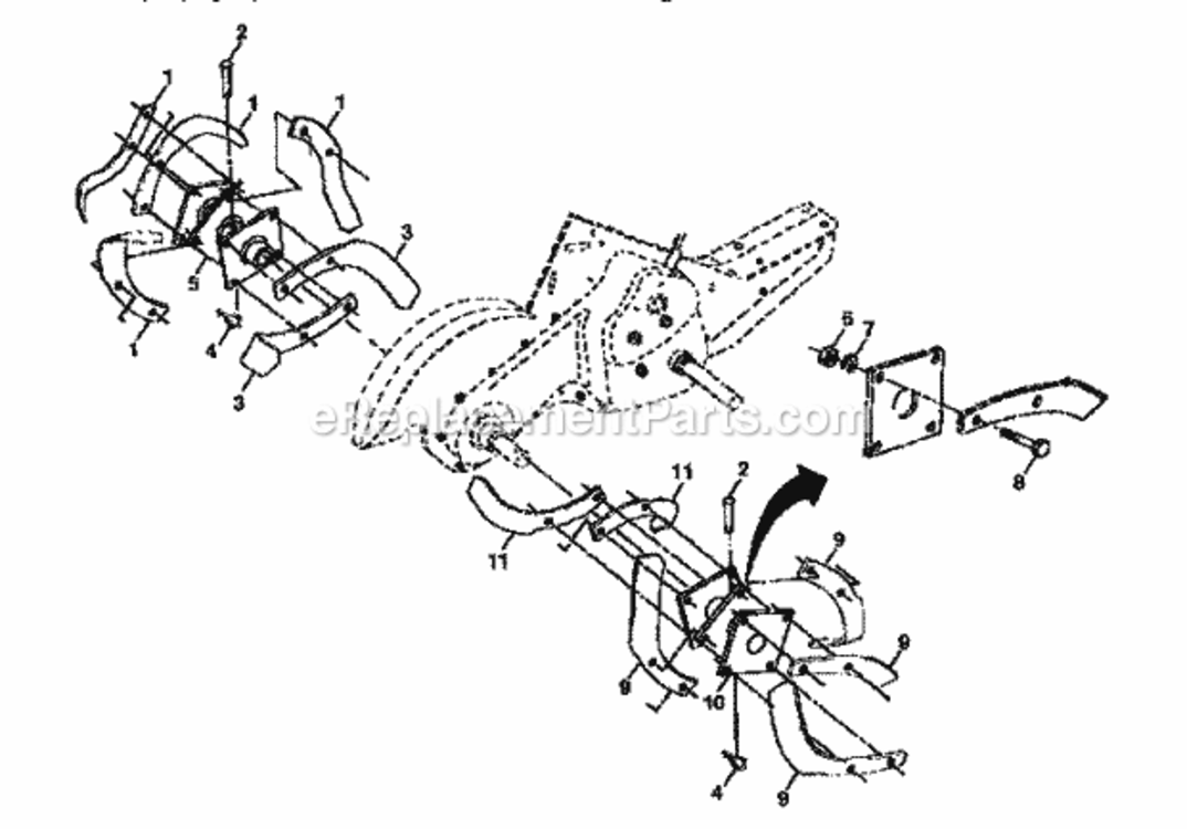 Page F Diagram and Parts List for 917295670  Craftsman Tiller