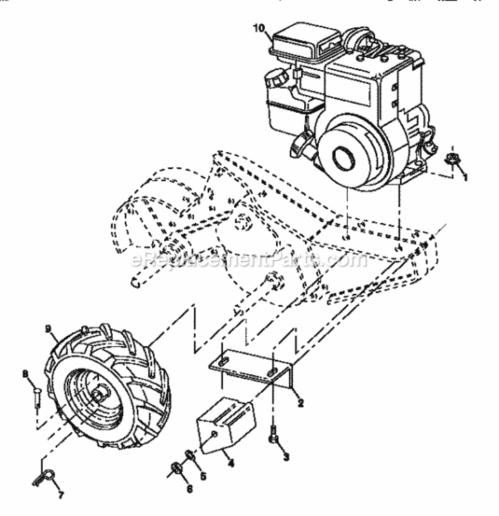 Page C Diagram and Parts List for 917295850  Craftsman Tiller