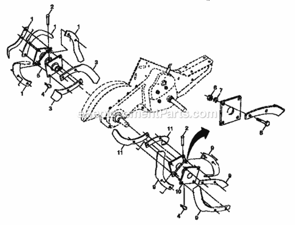 Page F Diagram and Parts List for 917295850  Craftsman Tiller