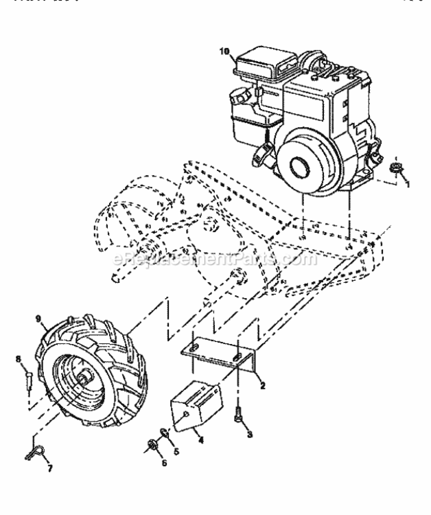 Page C Diagram and Parts List for 917295851  Craftsman Tiller