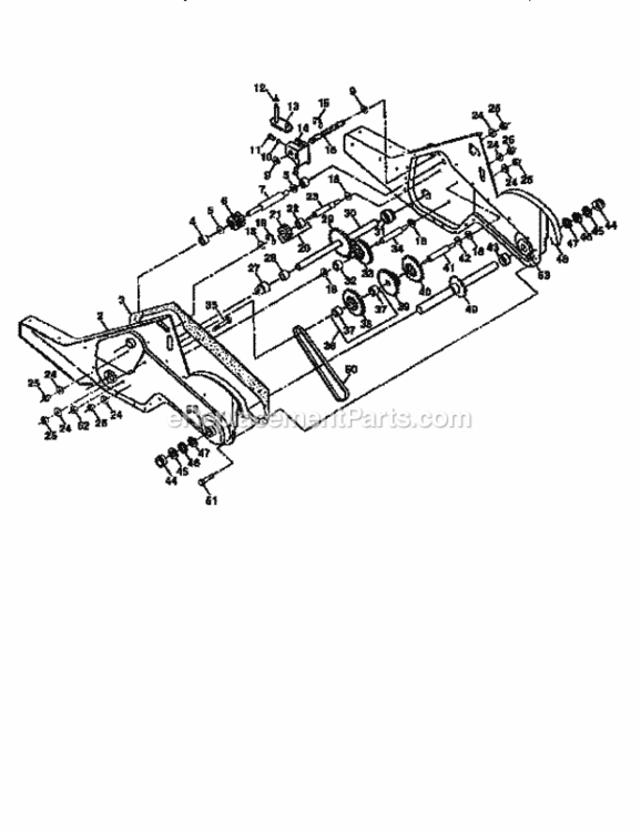 Page D Diagram and Parts List for 917295852  Craftsman Tiller
