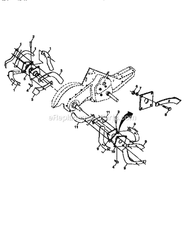 Page F Diagram and Parts List for 917295852  Craftsman Tiller