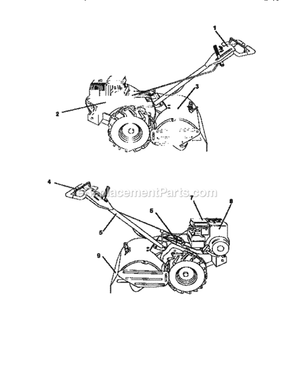 Page G Diagram and Parts List for 917295852  Craftsman Tiller