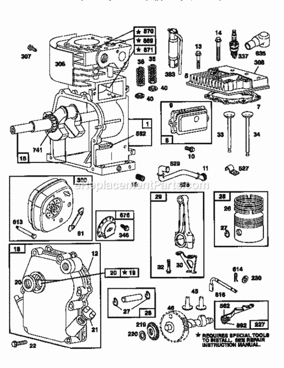 Page H Diagram and Parts List for 917295852  Craftsman Tiller