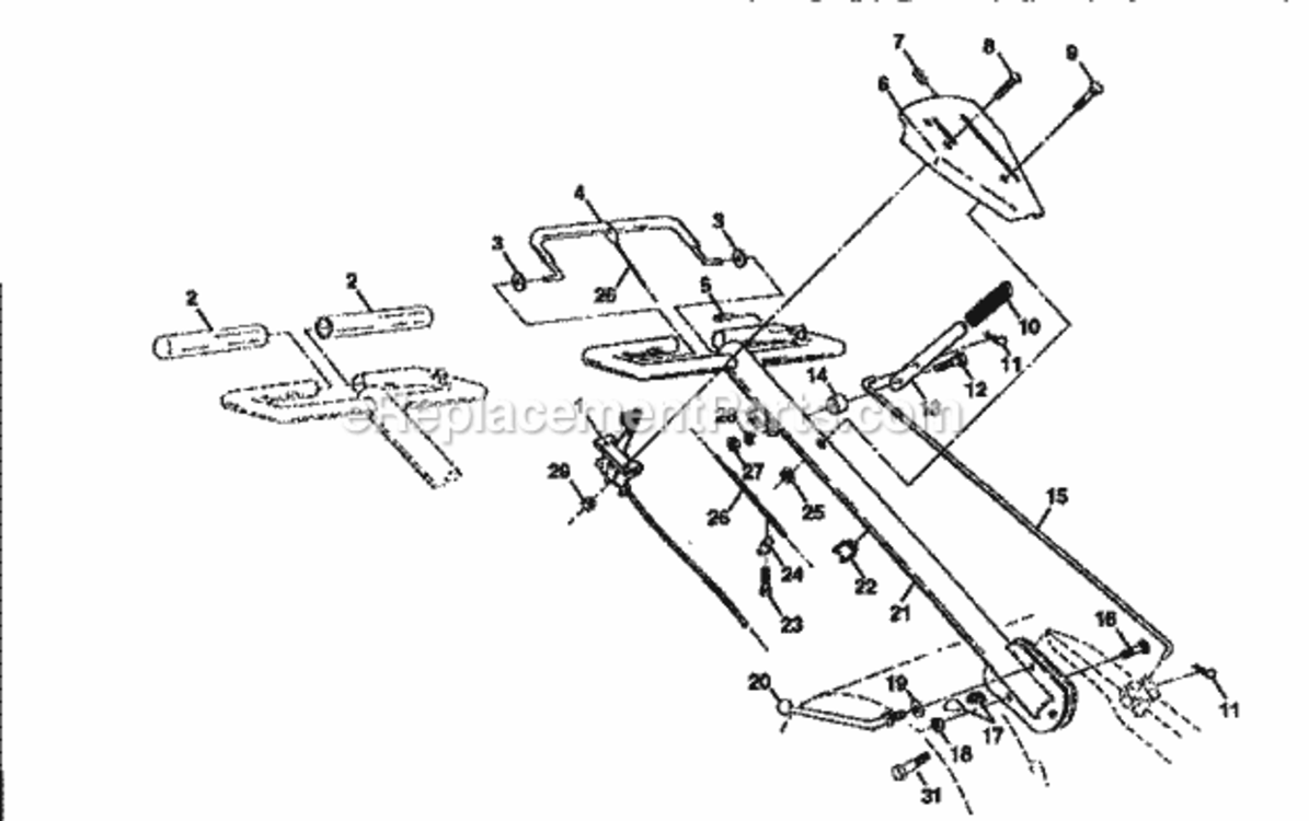 Page A Diagram and Parts List for 917295853  Craftsman Tiller