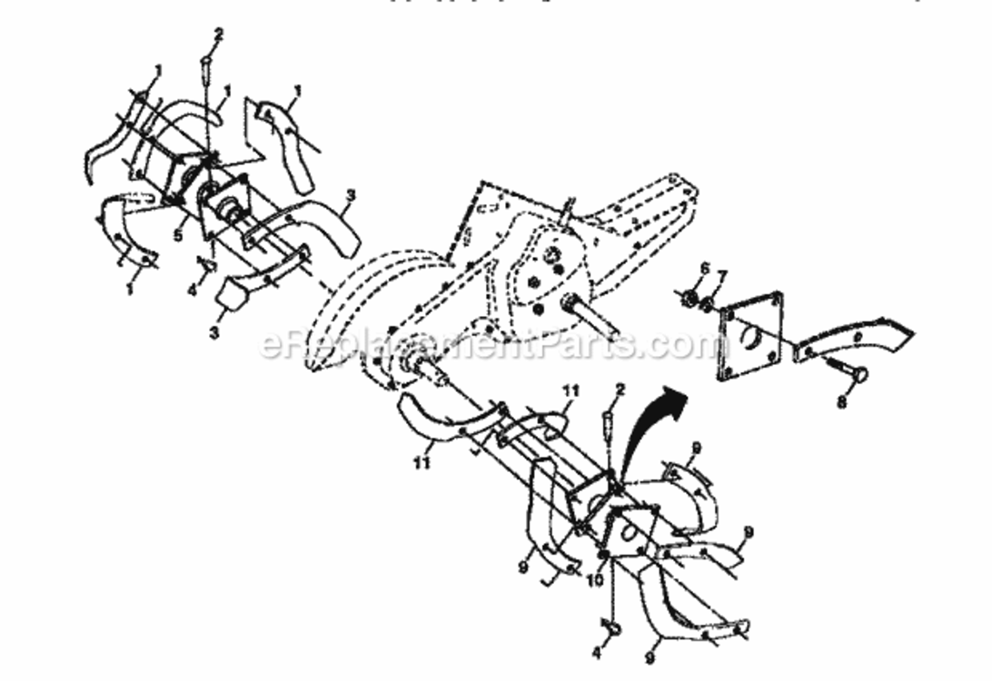 Page F Diagram and Parts List for 917295853  Craftsman Tiller