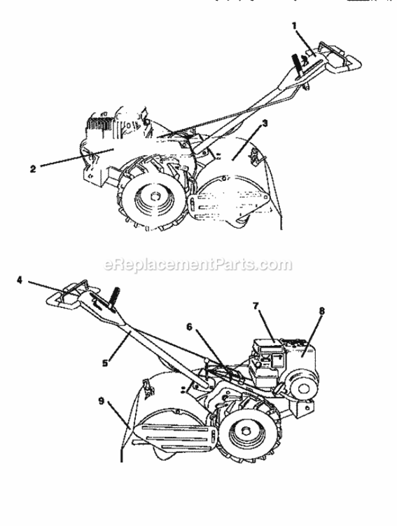 Page G Diagram and Parts List for 917295853  Craftsman Tiller