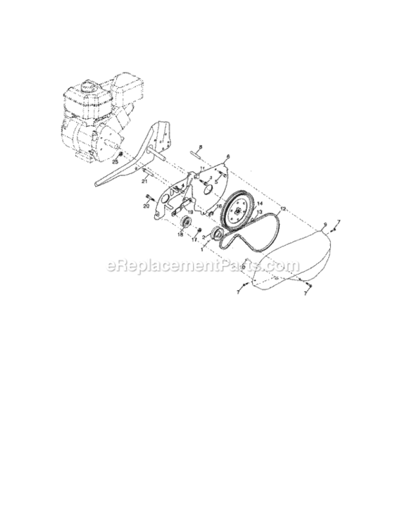 Page B Diagram and Parts List for 917296010  Craftsman Tiller