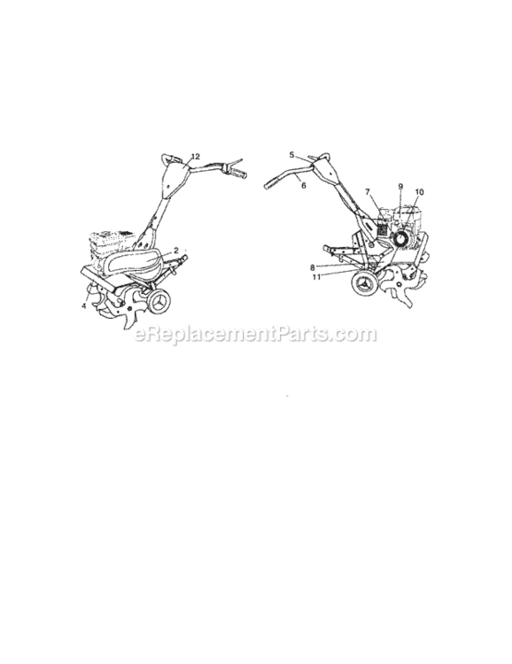Page F Diagram and Parts List for 917296010  Craftsman Tiller