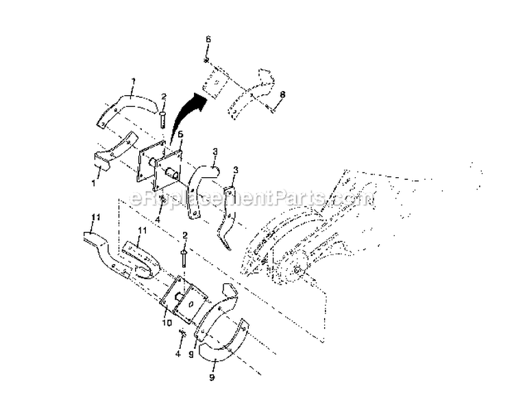 Tine_Assembly Diagram and Parts List for 917296020  Craftsman Tiller