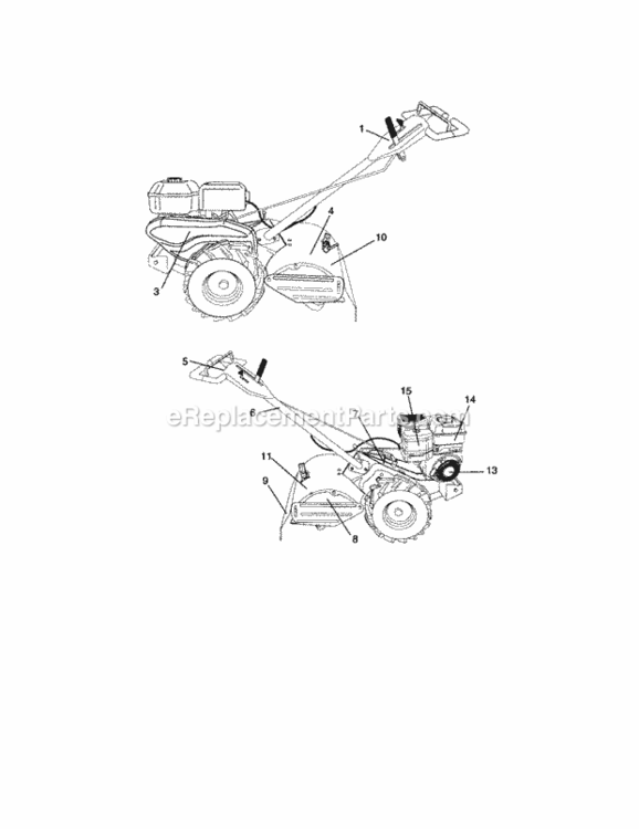 Page G Diagram and Parts List for 917296030  Craftsman Tiller