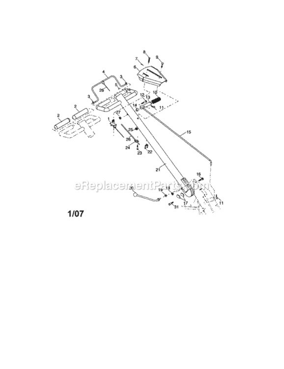 Page A Diagram and Parts List for 917296111  Craftsman Tiller