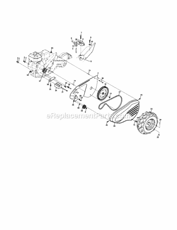 Page B Diagram and Parts List for 917296111  Craftsman Tiller