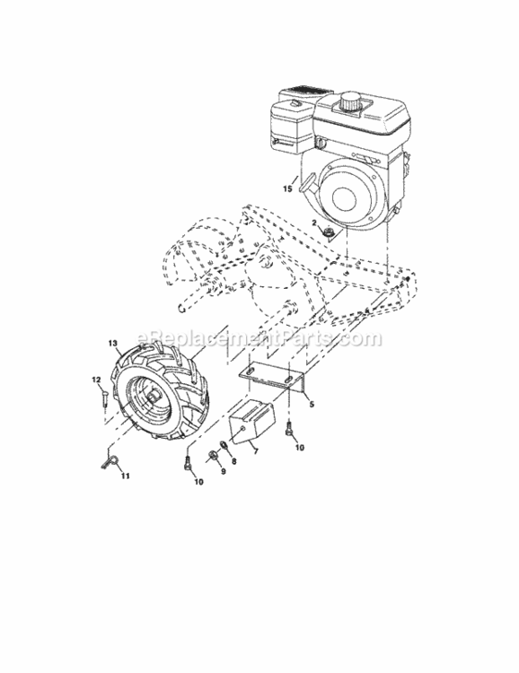Page C Diagram and Parts List for 917296111  Craftsman Tiller