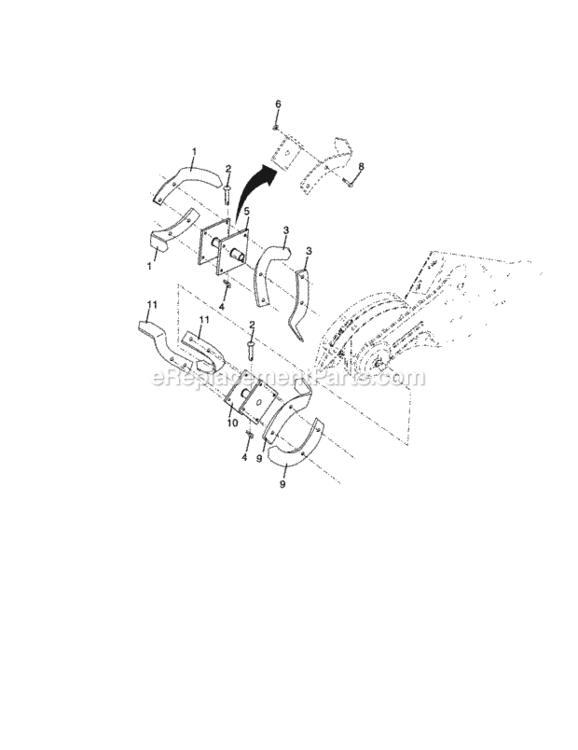 Page F Diagram and Parts List for 917296111  Craftsman Tiller