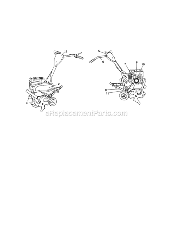 Page F Diagram and Parts List for 917297010  Craftsman Tiller