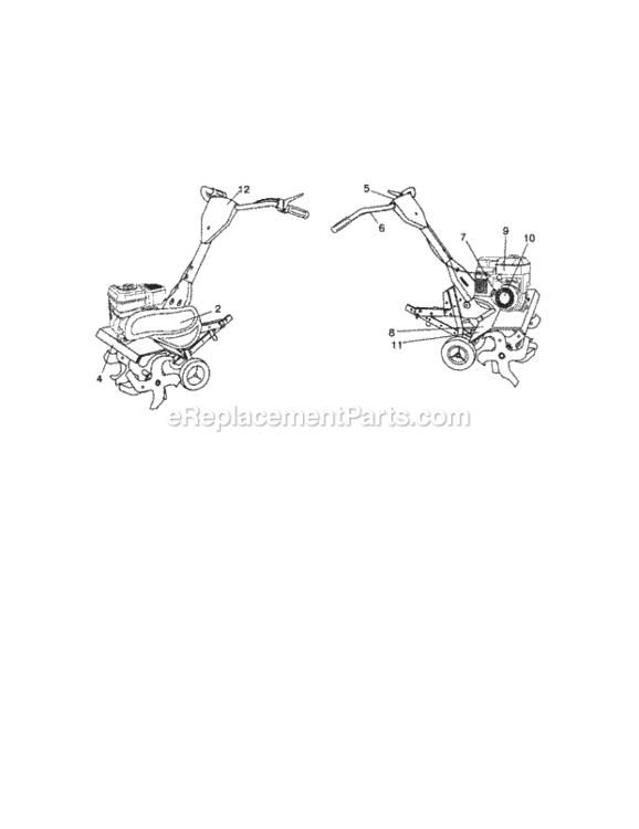 Page F Diagram and Parts List for 917297011  Craftsman Tiller
