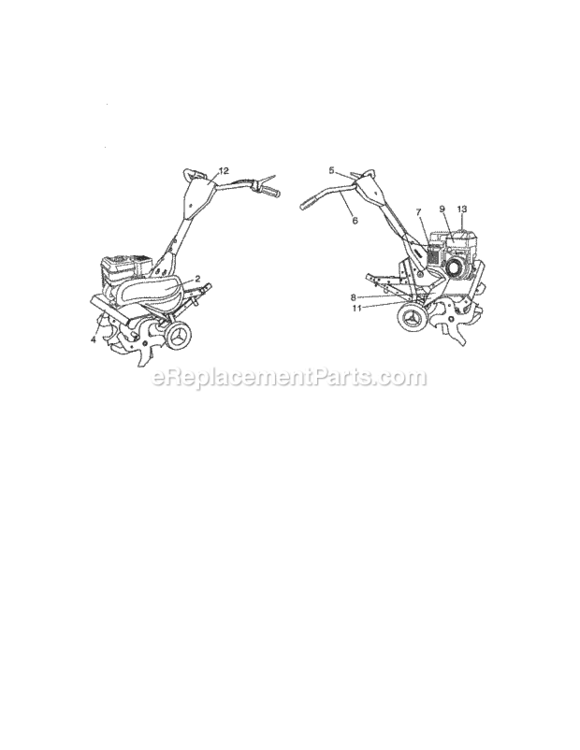 Page F Diagram and Parts List for 917297015  Craftsman Tiller
