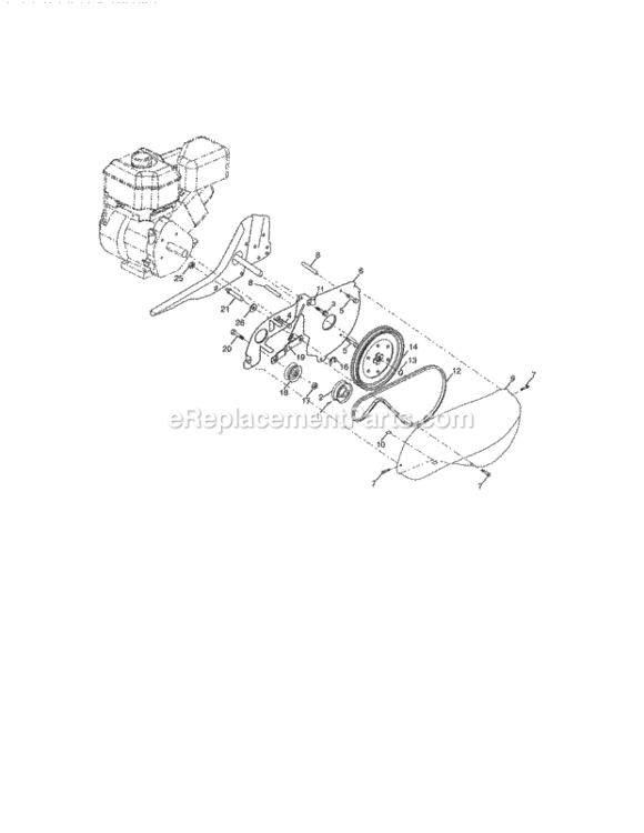 Page B Diagram and Parts List for 917297016  Craftsman Tiller