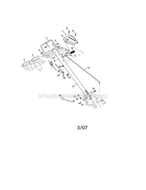 Page A Diagram and Parts List for 917297020  Craftsman Tiller