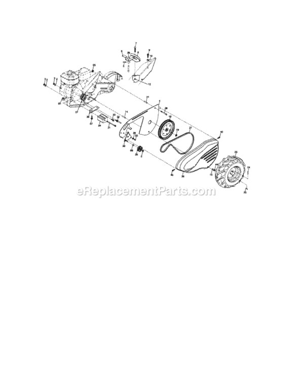 Page B Diagram and Parts List for 917297020  Craftsman Tiller