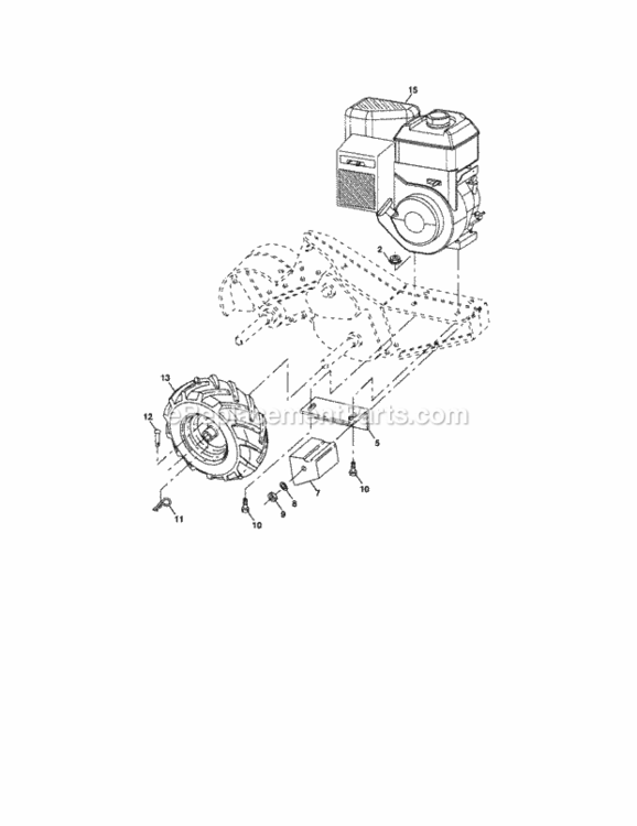 Page C Diagram and Parts List for 917297020  Craftsman Tiller