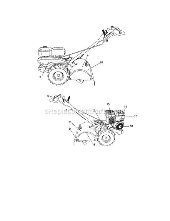Page G Diagram and Parts List for 917297020  Craftsman Tiller