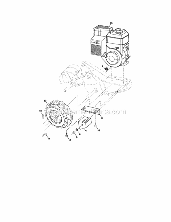 Page C Diagram and Parts List for 917297021  Craftsman Tiller