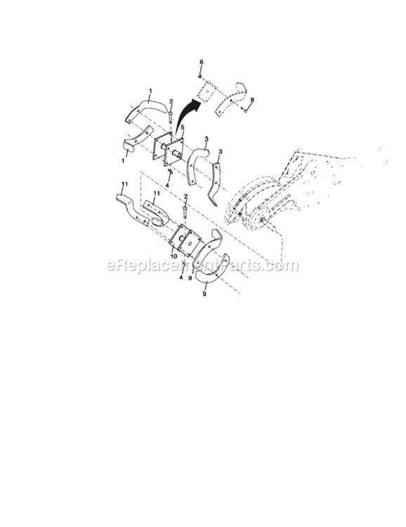 Page F Diagram and Parts List for 917297021  Craftsman Tiller